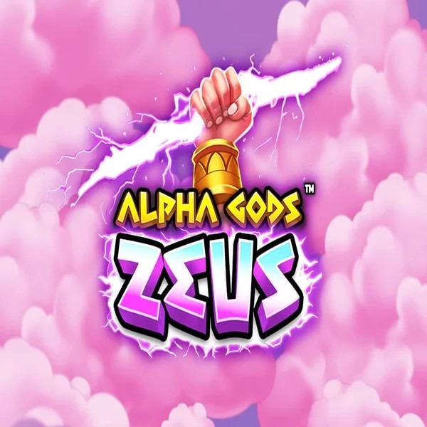 Alpha Gods Zeus slot logo by PearFiction Studios at Trips Casino