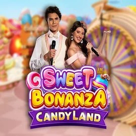 Sweet Bonanza Candy Land Live online game logo by Pragmatic Play on trips-casino.eu.com